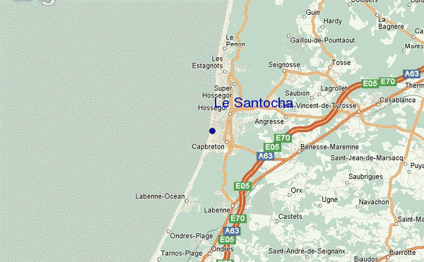 mappa di localizzazione di Capbreton - Le Santocha