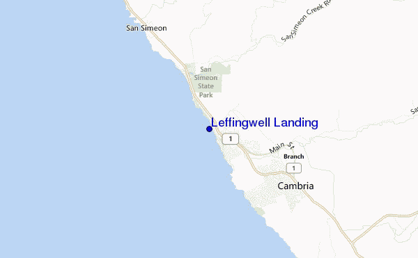 mappa di localizzazione di Leffingwell Landing