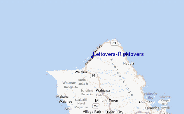 Leftovers/Rightovers Location Map