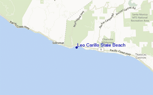 mappa di localizzazione di Leo Carillo State Beach