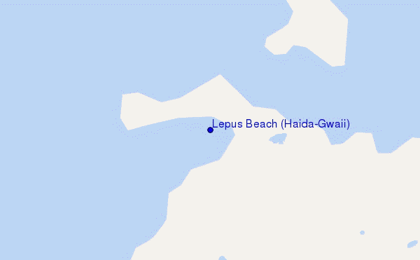 mappa di localizzazione di Lepus Beach (Haida-Gwaii)