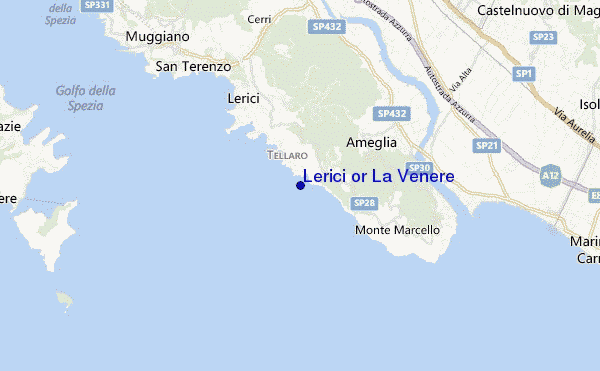 mappa di localizzazione di Lerici or La Venere