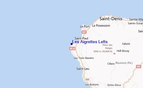 Les Aigrettes Lefts Location Map