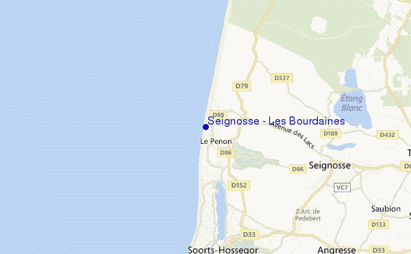 mappa di localizzazione di Seignosse - Les Bourdaines