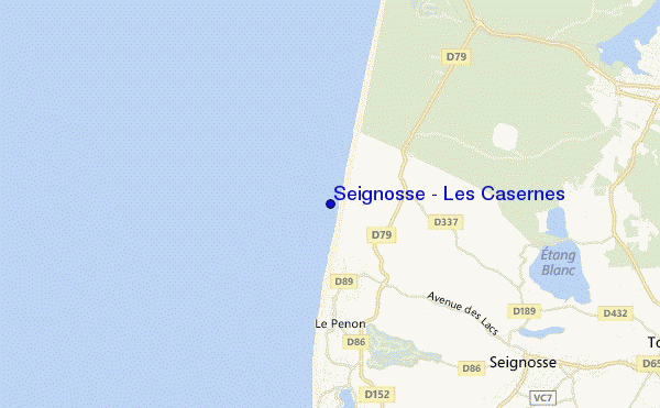 mappa di localizzazione di Seignosse - Les Casernes