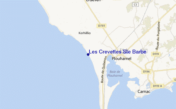mappa di localizzazione di Les Crevettes Ste Barbe