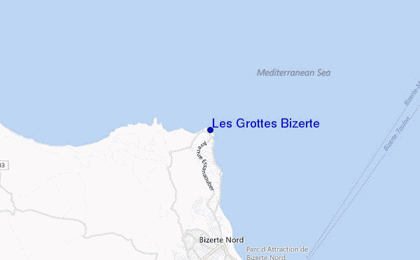 mappa di localizzazione di Les Grottes Bizerte