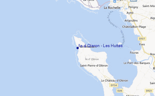 Ile d'Oleron - Les Huttes Location Map