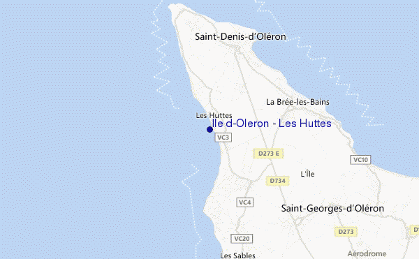 mappa di localizzazione di Ile d'Oleron - Les Huttes