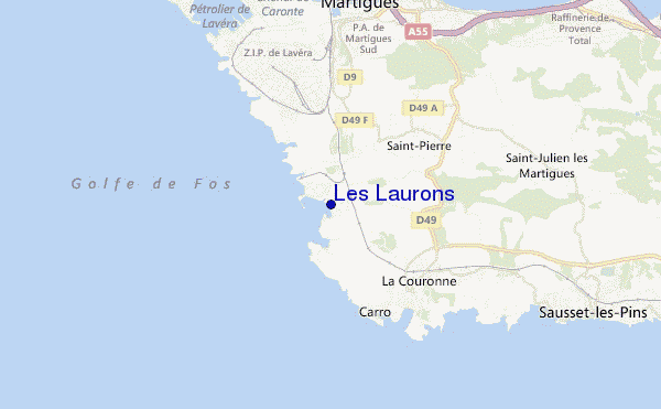 mappa di localizzazione di Les Laurons