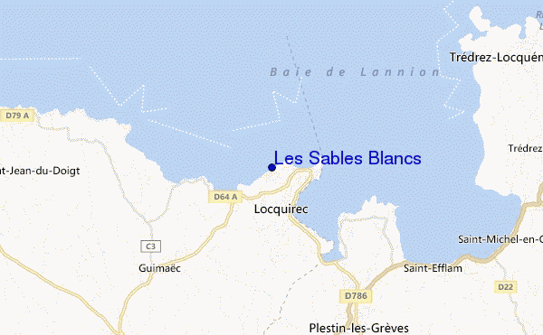 mappa di localizzazione di Les Sables Blancs