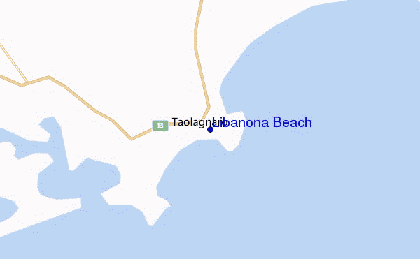 mappa di localizzazione di Libanona Beach