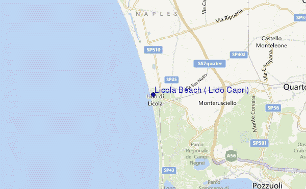mappa di localizzazione di Licola Beach ( Lido Capri)