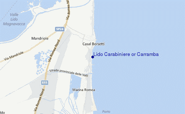 mappa di localizzazione di Lido Carabiniere or Carramba