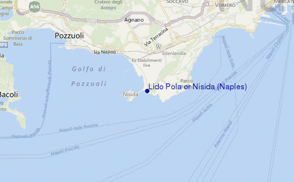 mappa di localizzazione di Lido Pola or Nisida (Naples)