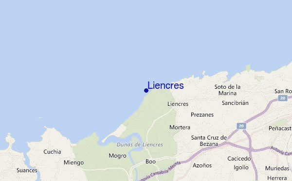 mappa di localizzazione di Liencres