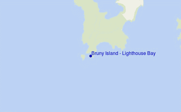 mappa di localizzazione di Bruny Island - Lighthouse Bay