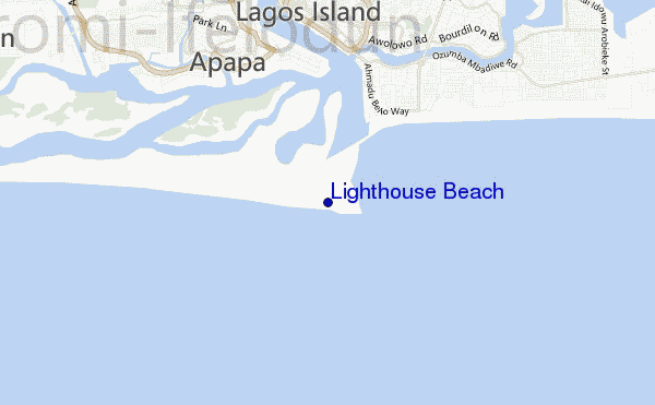 mappa di localizzazione di Lighthouse Beach
