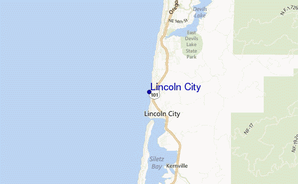 mappa di localizzazione di Lincoln City