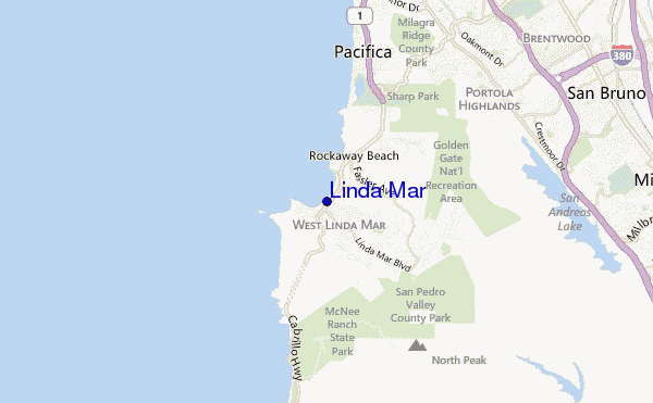 mappa di localizzazione di Linda Mar
