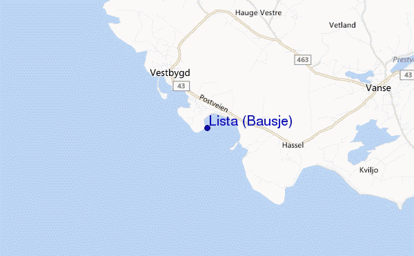 mappa di localizzazione di Lista (Bausje)