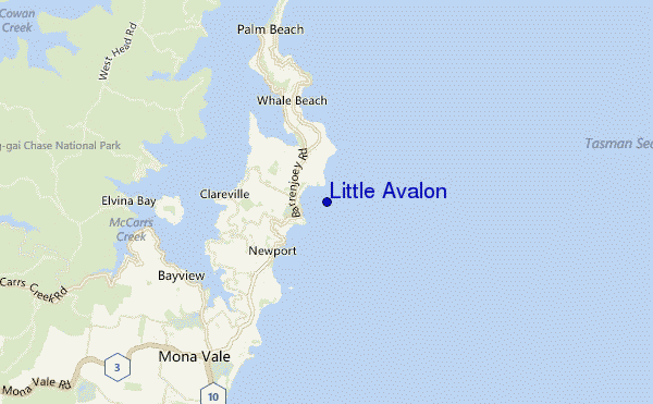 mappa di localizzazione di Little Avalon