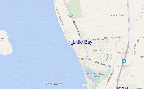 mappa di localizzazione di Little Bay