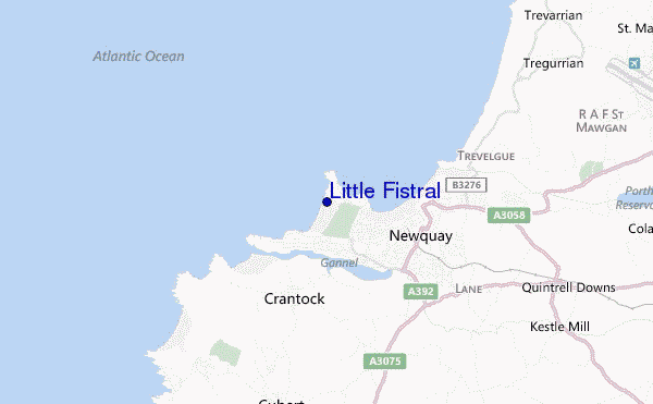 mappa di localizzazione di Little Fistral