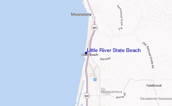 mappa di localizzazione di Little River State Beach