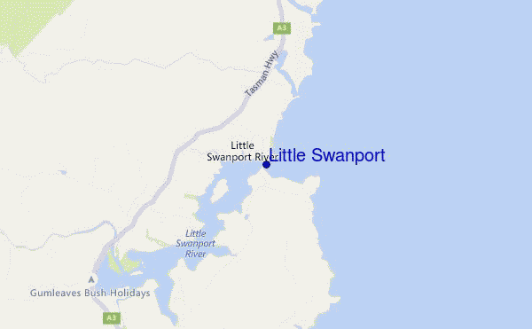 mappa di localizzazione di Little Swanport