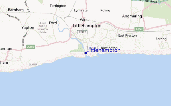 mappa di localizzazione di Littlehampton