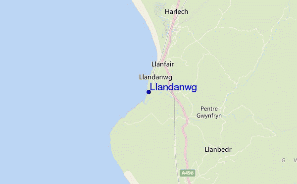 mappa di localizzazione di Llandanwg