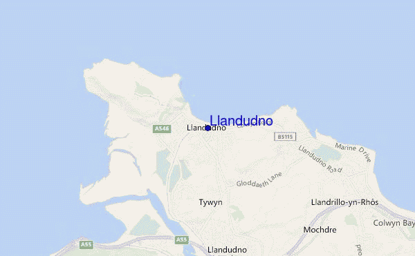mappa di localizzazione di Llandudno
