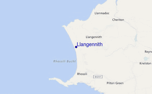 mappa di localizzazione di Llangennith