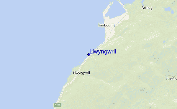 mappa di localizzazione di Llwyngwril