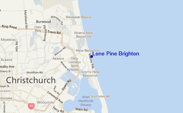 mappa di localizzazione di Lone Pine Brighton