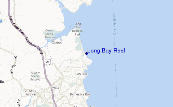 mappa di localizzazione di Long Bay Reef