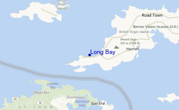 mappa di localizzazione di Long Bay