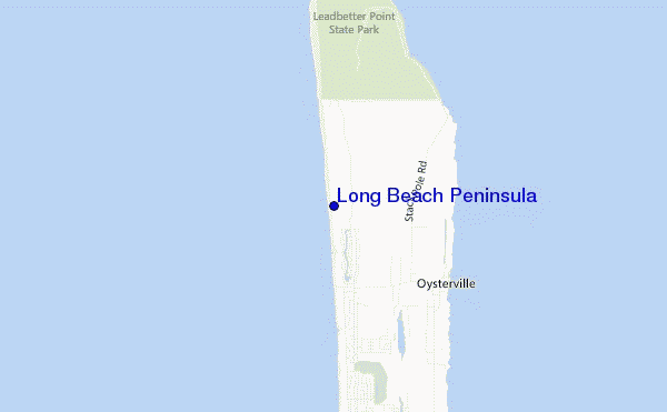 mappa di localizzazione di Long Beach Peninsula