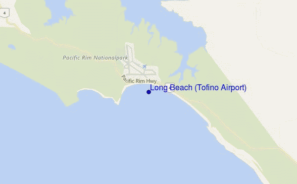 mappa di localizzazione di Long Beach (Tofino Airport)
