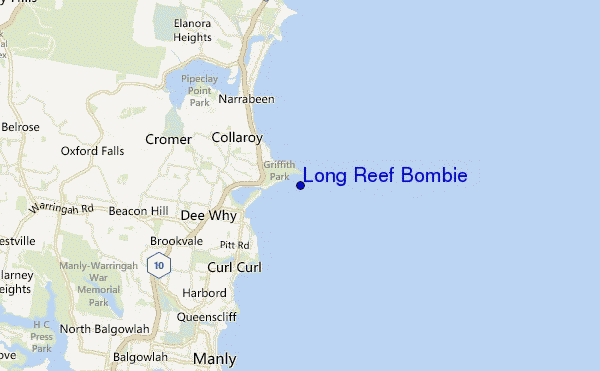 mappa di localizzazione di Long Reef Bombie