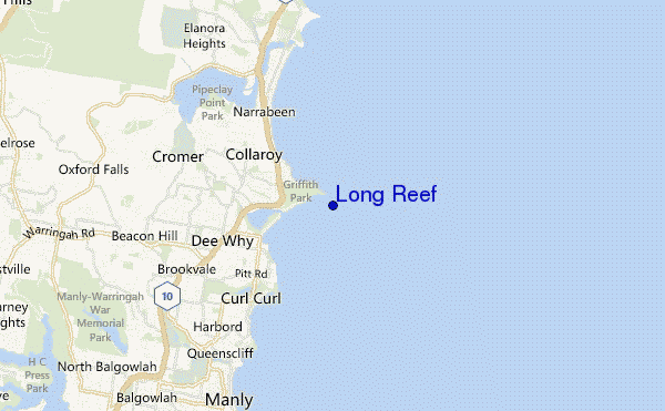 mappa di localizzazione di Long Reef