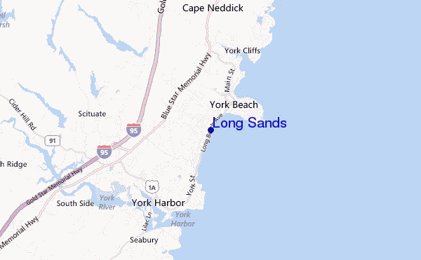 mappa di localizzazione di Long Sands