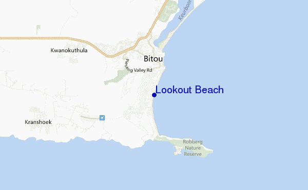 mappa di localizzazione di Lookout Beach