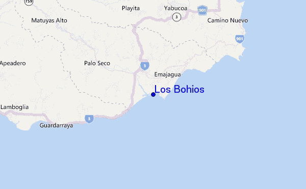 mappa di localizzazione di Los Bohios