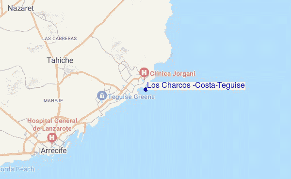 mappa di localizzazione di Los Charcos (Costa-Teguise)
