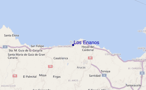 mappa di localizzazione di Los Enanos