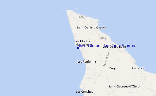mappa di localizzazione di Ile d'Oleron - Les Trois Pierres