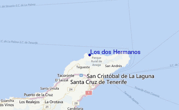 Los dos Hermanos Location Map