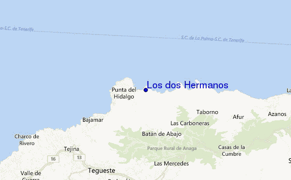 mappa di localizzazione di Los dos Hermanos